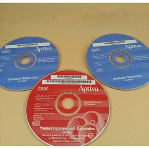 IBM Aptiva Recovery Diagnostics Applications CD Set 2 Disc Blue Software
